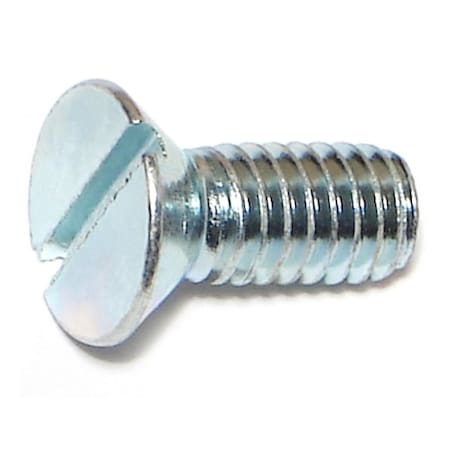 Midwest Fastener 5/16"-18 x 3/4 in Slotted Flat Machine Screw, Zinc Plated Steel, 15 PK 60321